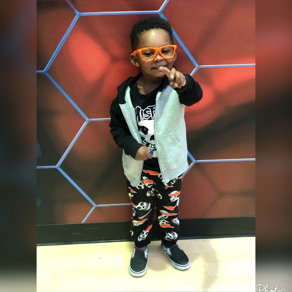 My son, and the great Poshmark deals